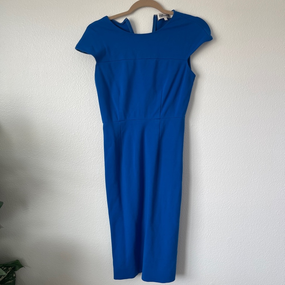 Hardly worn Diane von Furstenberg blue midi dress